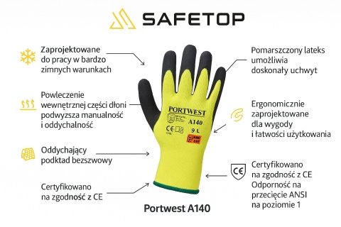 A140 Rękawice Zimowe PORTWEST