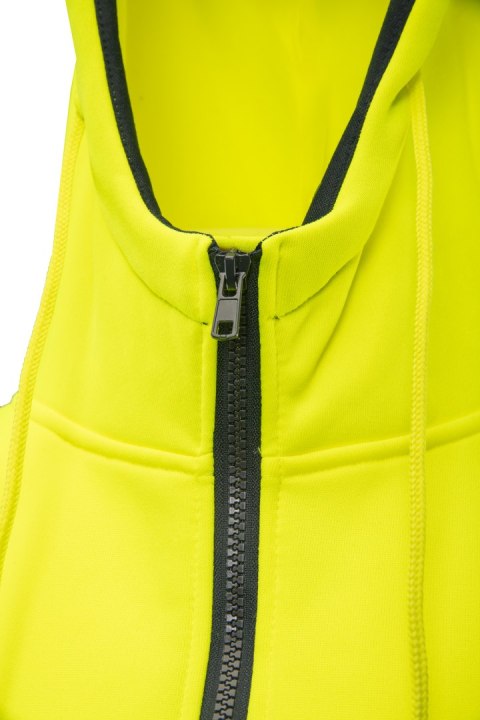 BLUZA DRESOWA WSTAWKA GRANAT ODBLASKOWA KAT. II BF014 - ŻÓŁTY/GRANAT M